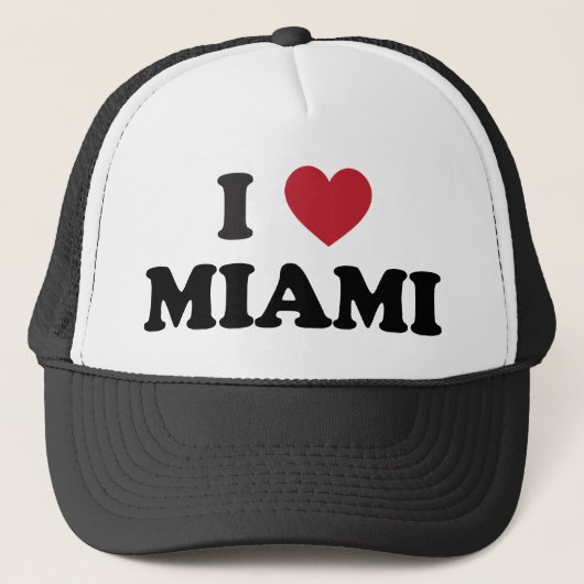 I Liebe Miami Florida Truckerkappe (Vorderseite)