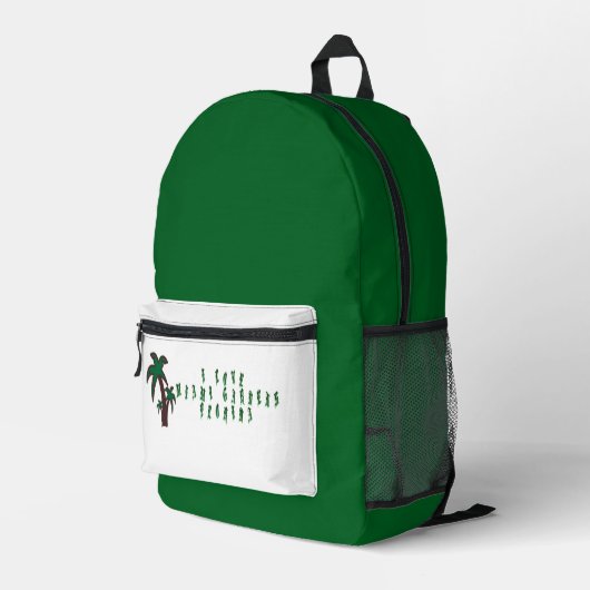 I Liebe Miami Gardens Florida Bedruckter Rucksack (Rückseitige Ecke Rechts)