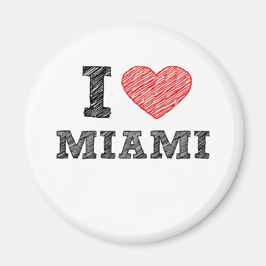 I Liebe Miami Magnet (Vorne)