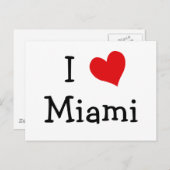 I Liebe Miami Postkarte (Vorne/Hinten)