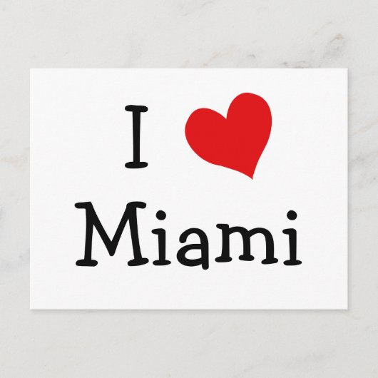 I Liebe Miami Postkarte (Vorderseite)