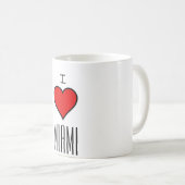 ~I Liebe Miami~ TASSE, KÜMMERN SIE! Kaffeetasse (VorderseiteRechts)