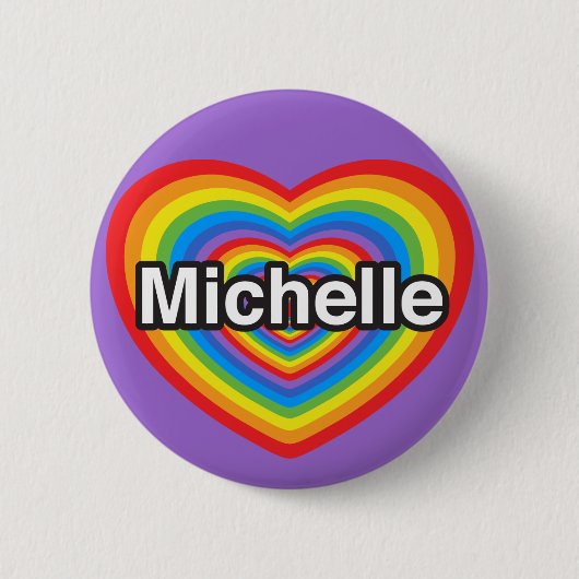 I Liebe Michelle. Liebe I Sie Michelle. Herz Button (Vorderseite)