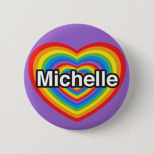 I Liebe Michelle. Liebe I Sie Michelle. Herz Button