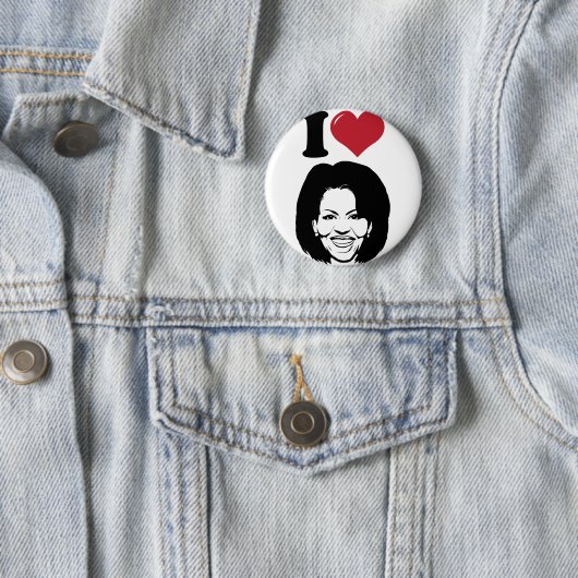 I Liebe Michelle Obama Button (Beispiel)