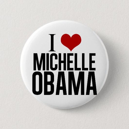 I Liebe Michelle Obama Button (Vorderseite)