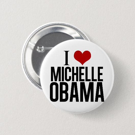I Liebe Michelle Obama Button (Vorne & Hinten)
