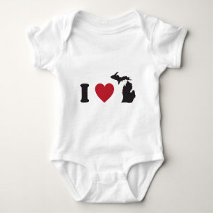 I Liebe Michigan Baby Strampler