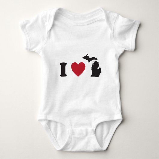I Liebe Michigan Baby Strampler (Vorderseite)