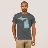 I Liebe Michigan Blue Gray T-Shirt (Vorne ganz)