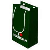 I LIEBE MICHIGAN KLEINE GESCHENKTÜTE (Rückseite Schrägansicht)