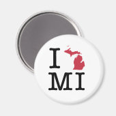 I Liebe Michigan Magnet (Vorderseite/Rückseite)