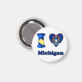 I Liebe Michigan Magnet (Vorderseite/Rückseite)