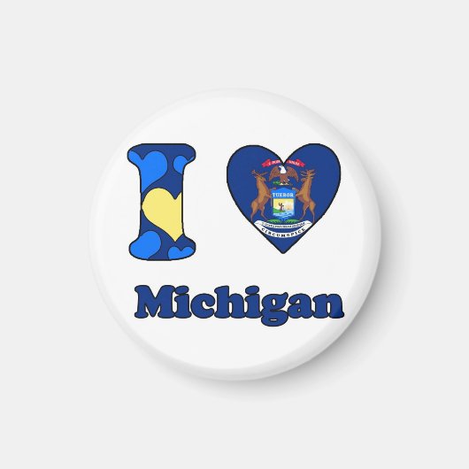 I Liebe Michigan Magnet (Vorne)