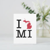 I Liebe Michigan Postkarte (Stehend Vorderseite)