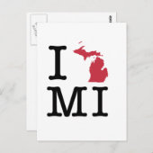 I Liebe Michigan Postkarte (Vorne/Hinten)