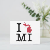 I Liebe Michigan Postkarte (Stehend Vorderseite)