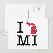 I Liebe Michigan Postkarte (Vorne/Hinten)