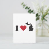 I Liebe Michigan Postkarte (Stehend Vorderseite)