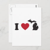 I Liebe Michigan Postkarte (Vorne/Hinten)