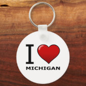 I LIEBE MICHIGAN SCHLÜSSELANHÄNGER (Vorderseite)