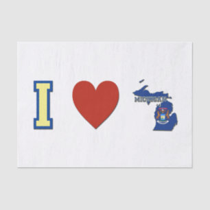 I Liebe Michigan Seidenpapier