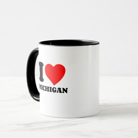 I LIEBE MICHIGAN TASSE (Vorderseite Links)