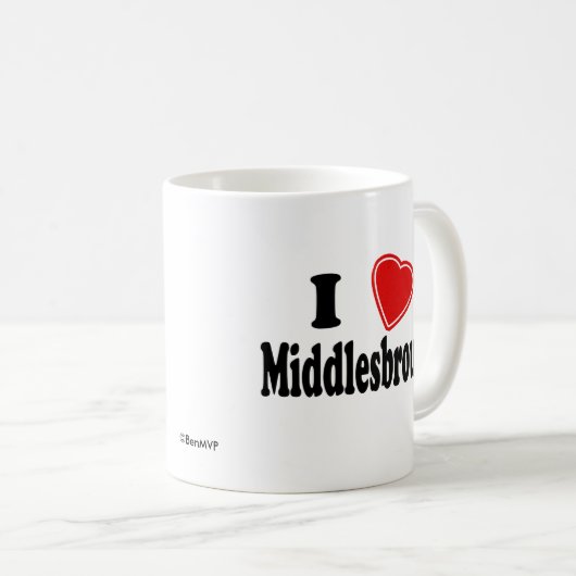 I Liebe Middlesbrough Kaffeetasse (VorderseiteRechts)