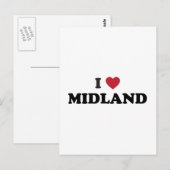 I Liebe Midland Texas Postkarte (Vorne/Hinten)