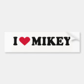 I LIEBE MIKEY AUTOAUFKLEBER (Vorne)