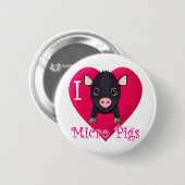 I Liebe-Mikro-Schweine Button (Vorne & Hinten)