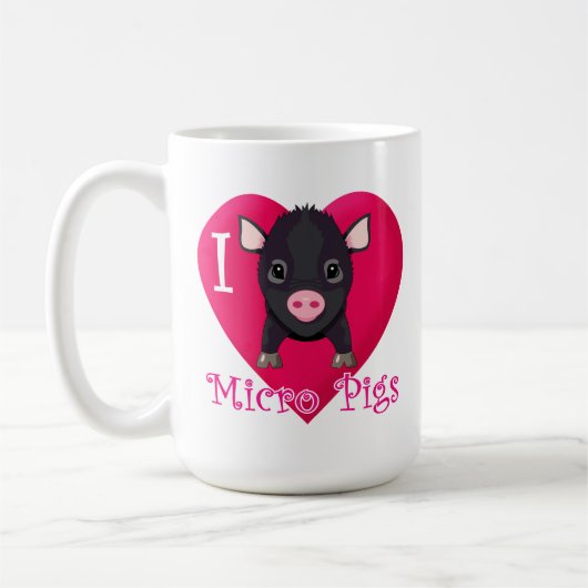 I Liebe-Mikro-Schweine Kaffeetasse (Links)