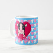 I Liebe-Mikro-Schweine Kaffeetasse (Vorderseite Links)