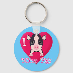 I Liebe-Mikro-Schweine Schlüsselanhänger