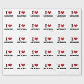 I Liebe-Mikroben Geschenkpapier (Flach)