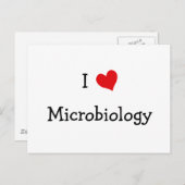 I Liebe Mikrobiologie Postkarte (Vorne/Hinten)