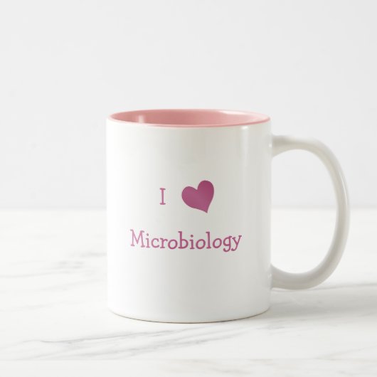 I Liebe Mikrobiologie Zweifarbige Tasse (Rechts)