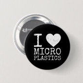I Liebe Mikroplastik Ironische Öko Button (Vorne & Hinten)