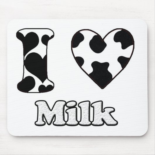 I Liebe Milch Mousepad (Vorne)