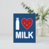 I Liebe Milch Postkarte (Stehend Vorderseite)