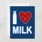 I Liebe Milch Postkarte (Vorne/Hinten)
