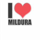 I Liebe Mildura Aufkleber (Vorderseite)