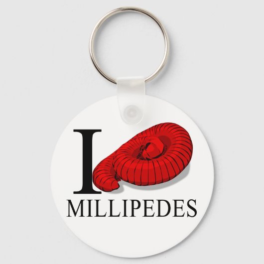 I Liebe Millipedes Schlüsselanhänger (Vorderseite)