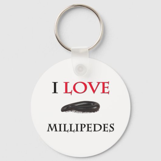 I Liebe Millipedes Schlüsselanhänger (Vorderseite)