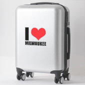 I Liebe Milwaukee Aufkleber (Koffer)