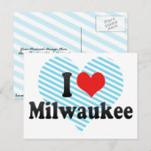 I Liebe Milwaukee Postkarte (Vorne/Hinten)