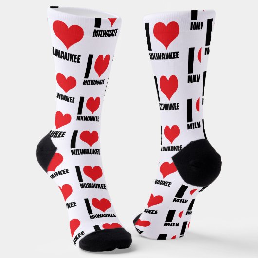 I Liebe Milwaukee Socken (Gewinkelt)