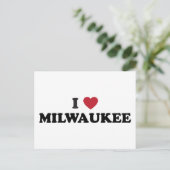 I Liebe Milwaukee Wisconsin Postkarte (Stehend Vorderseite)