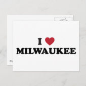 I Liebe Milwaukee Wisconsin Postkarte (Vorne/Hinten)