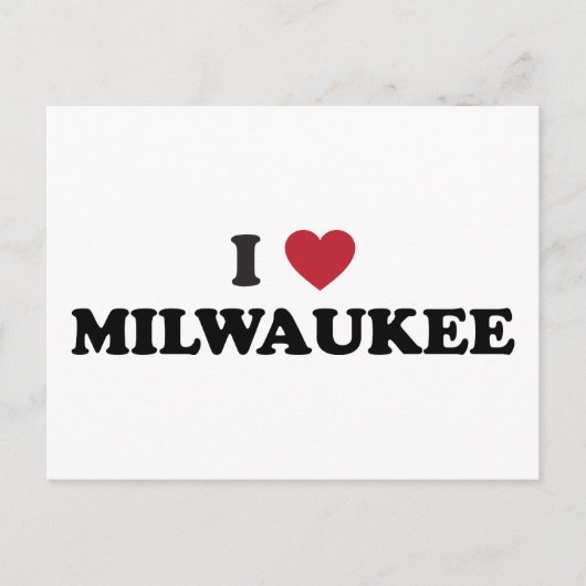 I Liebe Milwaukee Wisconsin Postkarte (Vorderseite)